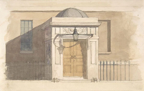 Domed Projecting Rectangular Entrance to a House near Russell Square, 19th century