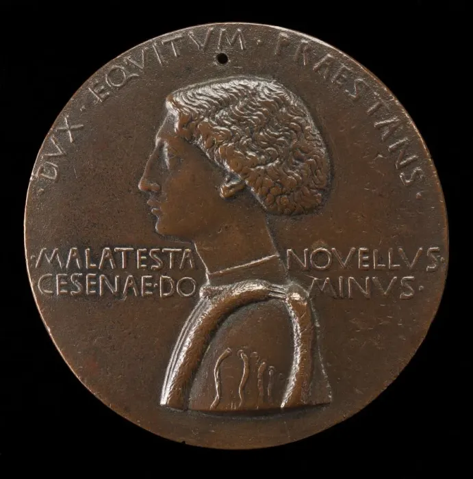 Framed Print : Domenico Novello Malatesta, 1418-1465, Lord of Cesena and Cervia 1429 [obverse], c. 1445