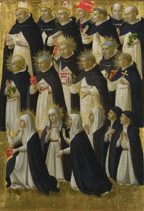 Framed Print : The Dominican Blessed (Panel from Fiesole San Domenico Altarpiece), c. 1423-1424. Artist: Angelico, Fra Giovanni, da Fiesole (ca. 1400-1455) Framed Print : The Dominican Blessed (Panel from Fiesole San Domenico Altarpiece), c. 1423-1424. Artist: Angelico, Fra Giovanni, da Fiesole (ca. 1400-1455)