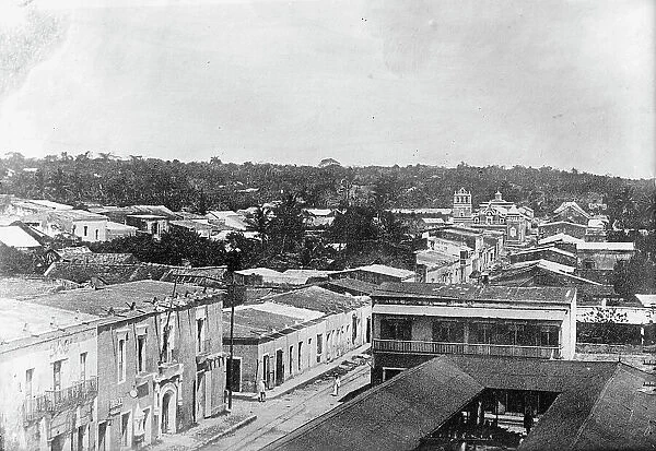 Dominican Republic - San Domingo, Bird's Eye View, 1911. Creator: Harris & Ewing. Dominican Republic - San Domingo, Bird's Eye View, 1911. Creator: Harris & Ewing