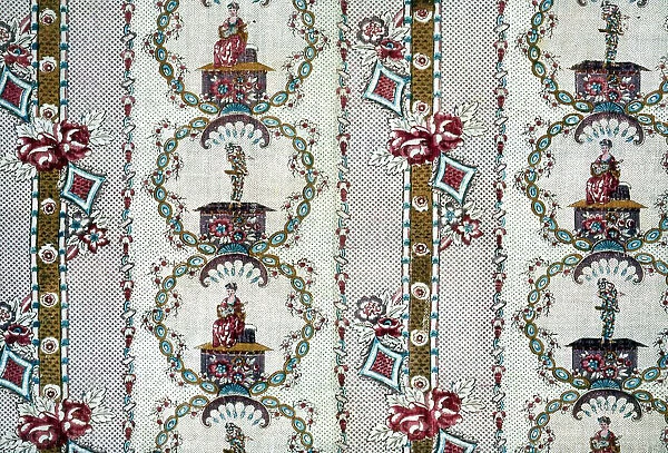 Domino (Furnishing Fabric), France, 1780  /  1800. Creator: Unknown