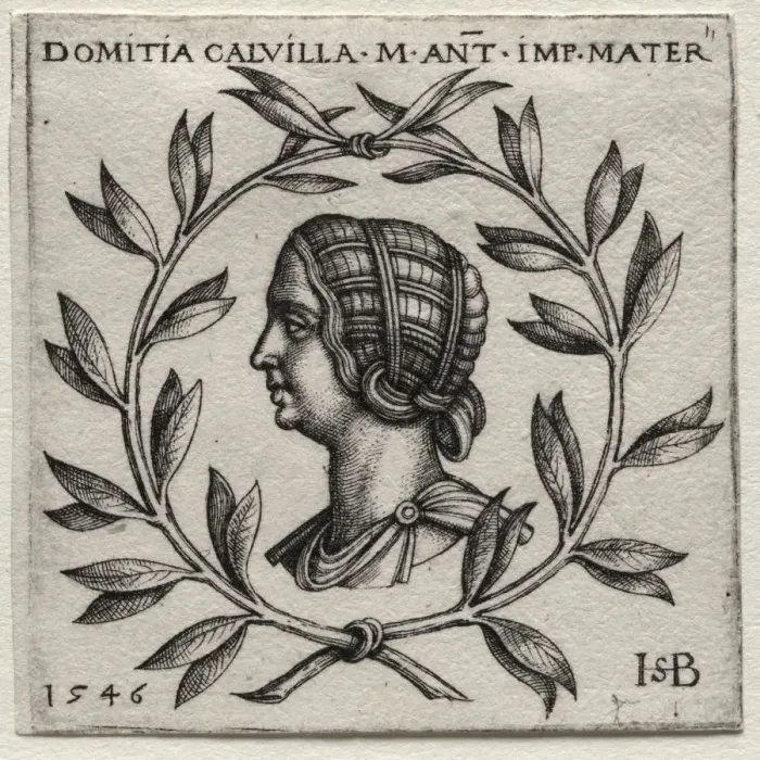 Framed Print : Domitia Calvilla, 1546. Creator: Hans Sebald Beham (German, 1500-1550) Framed Print : Domitia Calvilla, 1546. Creator: Hans Sebald Beham (German, 1500-1550)