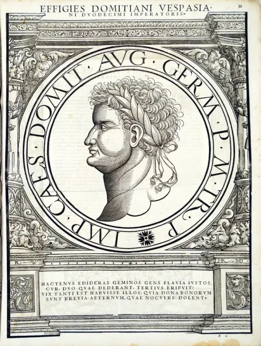 Framed Print : Domitianus (51 - 96 AD), 1559 Framed Print : Domitianus (51 - 96 AD), 1559