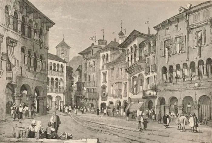 Framed Print : Domodossola, c1830 (1915). Artist: Samuel Prout Framed Print : Domodossola, c1830 (1915). Artist: Samuel Prout