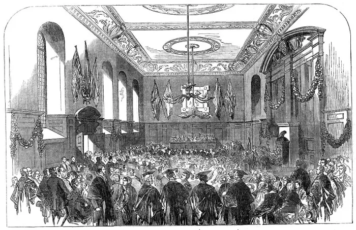 Framed Print : The Domum, at Winchester College, 1854. Creator: Unknown. The Domum, at Winchester College, 1854. Creator: Unknown