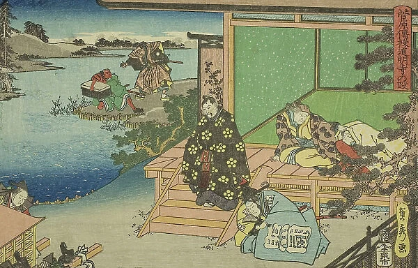The Domyoji Scene (Domyoji no dan), from the series 'Sugawara's Secrets (Sugawara denju)', c.1830 / 44 Creator: Sadahide Utagawa. The Domyoji Scene (Domyoji no dan), from the series 'Sugawara's Secrets (Sugawara denju)'