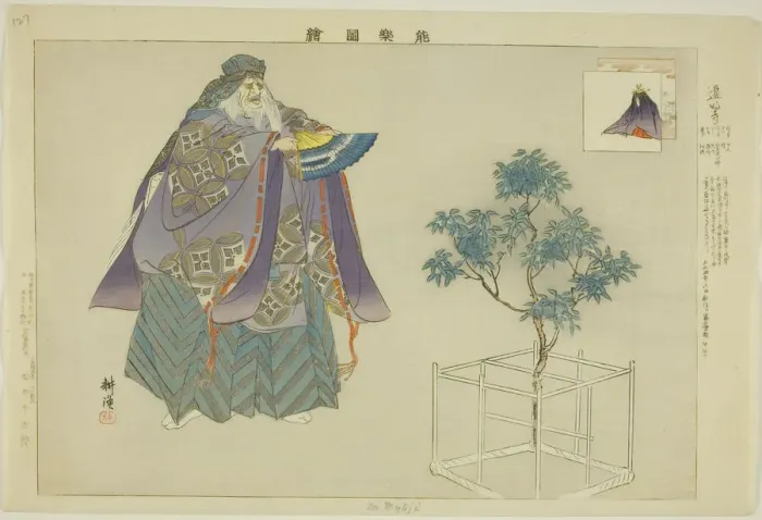 Framed Print : Domyoji, from the series Pictures of No Performances (Nogaku Zue), 1898. Creator: Kogyo Tsukioka. Domyoji, from the series Pictures of No Performances (Nogaku Zue), 1898. Creator: Kogyo Tsukioka Framed Print : Domyoji, from the series Pictures of No Performances (Nogaku Zue), 1898. Creator: Kogyo Tsukioka. Domyoji, from the series Pictures of No Performances (Nogaku Zue), 1898. Creator: Kogyo Tsukioka