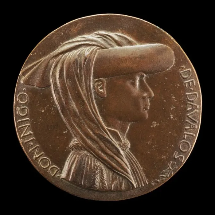 Framed Print : Don Inigo d Avalos, d. 1484, Grand Chamberlain of Naples 1449 [obverse], c