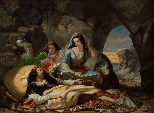 Don Juan and Haidee, 1839. Creator: Marcel Saunier