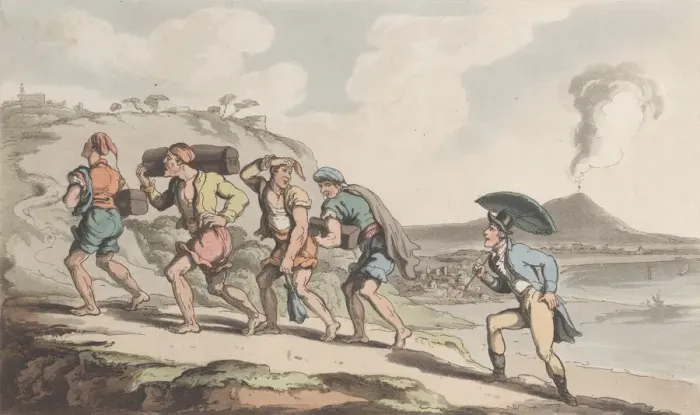 Framed Print : Don Luigis Baggage Seized by Four Lazzaroni, from Naples and the Campagna Felice Framed Print : Don Luigis Baggage Seized by Four Lazzaroni, from Naples and the Campagna Felice