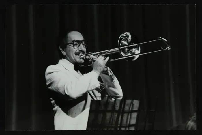 Framed Print : Don Lusher in concert with the Welwyn Garden City Band, Hatfield Polytechnic, Hertfordshire, 1984 Framed Print : Don Lusher in concert with the Welwyn Garden City Band, Hatfield Polytechnic, Hertfordshire, 1984