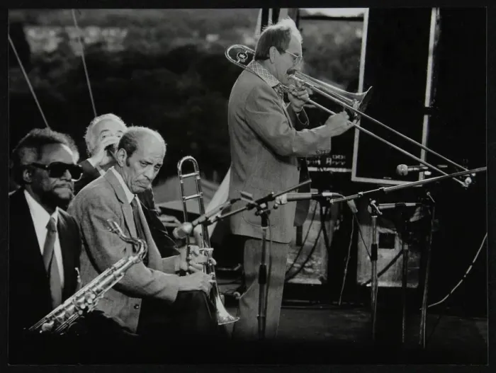 Framed Print : Don Lusher, Jimmy Forest and Vic Dickenson at the Capital Radio Jazz Festival. Artist Framed Print : Don Lusher, Jimmy Forest and Vic Dickenson at the Capital Radio Jazz Festival. Artist