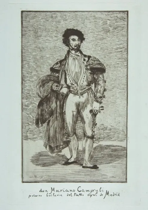 Framed Print : Don Mariano Camprubi (Le Bailarin), 1862-63. Creator: Edouard Manet Framed Print : Don Mariano Camprubi (Le Bailarin), 1862-63. Creator: Edouard Manet