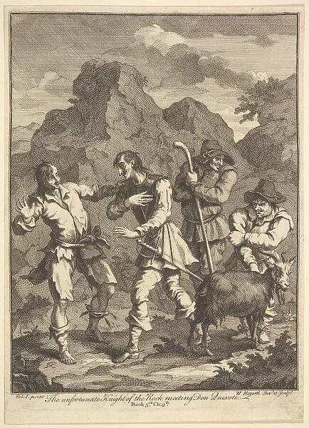 Don Quixote and the Knight of the Rock (Six Illustrations for Don Quixote), 1756 or after