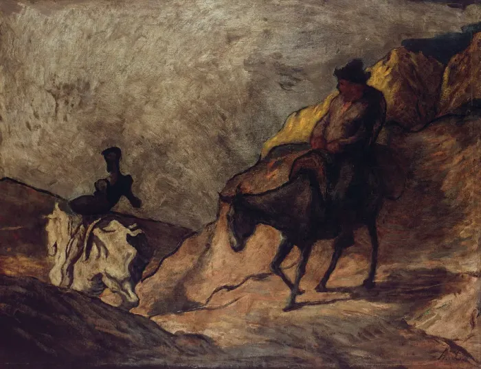 Framed Print : Don Quixote and Sancho Panza, 1866-1867. Artist: Daumier, Honore (1808-1879) Framed Print : Don Quixote and Sancho Panza, 1866-1867. Artist: Daumier, Honore (1808-1879)