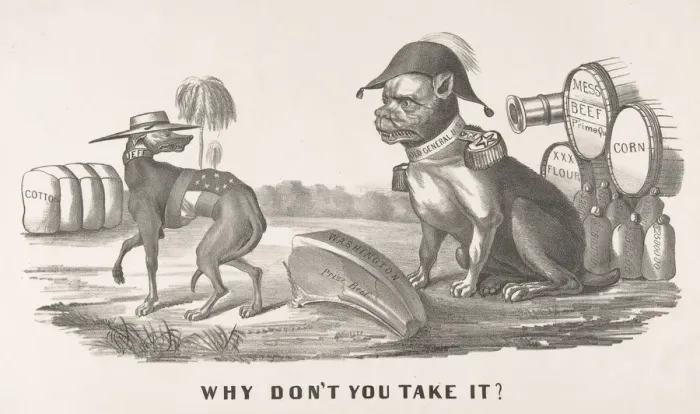 Framed Print : Why Don t You Take It?, 1861-64. 1861-64. Creators: Nathaniel Currier Framed Print : Why Don t You Take It?, 1861-64. 1861-64. Creators: Nathaniel Currier