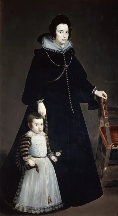 Framed Print : Dona Antonia Ifenarrietta and Her Son, 1631. Artist: Diego Velasquez Framed Print : Dona Antonia Ifenarrietta and Her Son, 1631. Artist: Diego Velasquez