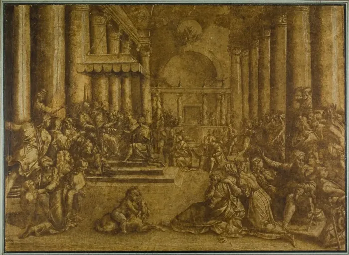 Framed Print : Donation of Constantine, n.d. Creator: Giulio Romano Framed Print : Donation of Constantine, n.d. Creator: Giulio Romano