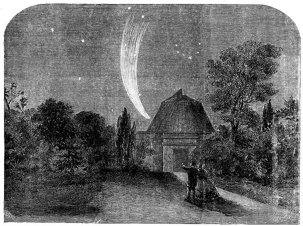 Donati's Comet, as seen from the Cambridge Observatory, on October 11, 1858. Creator: Smyth