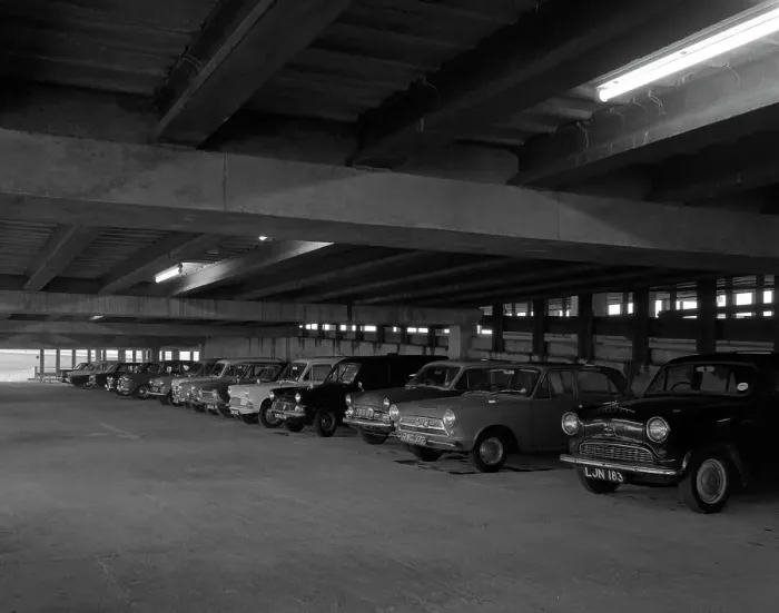 Framed Print : Doncaster North Bus Station car park, South Yorkshire, 1967. Artist: Michael Walters Framed Print : Doncaster North Bus Station car park, South Yorkshire, 1967. Artist: Michael Walters