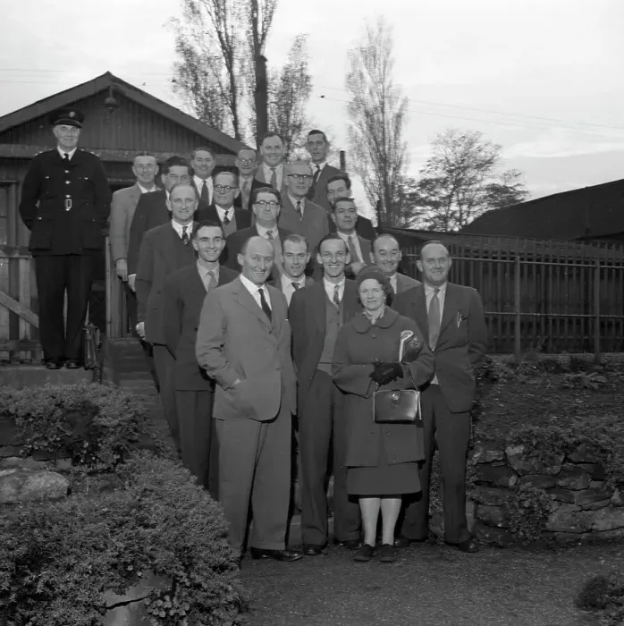 Framed Print : Doncaster Safety Committee visits an explosives factory, Denaby Main, South Yorkshire, 1959