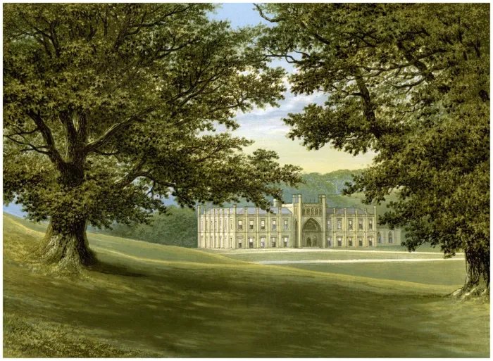 Framed Print : Donington Castle, Leicestershire, home of the Abney-Hastings family, c1880 Framed Print : Donington Castle, Leicestershire, home of the Abney-Hastings family, c1880
