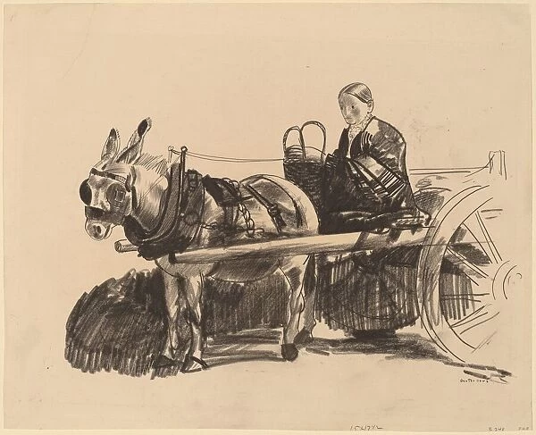 The Donkey Cart, 1922. Creator: George Wesley Bellows