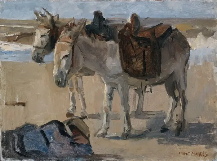 Framed Print : Two Donkeys, 1897-1901. Creator: Isaac Lazerus Israels Framed Print : Two Donkeys, 1897-1901. Creator: Isaac Lazerus Israels