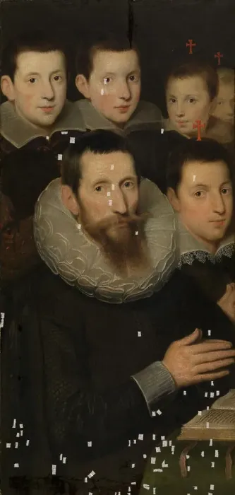 Framed Print : Donor with Five Sons, c1620s. Creator: Cornelis de Vos Framed Print : Donor with Five Sons, c1620s. Creator: Cornelis de Vos