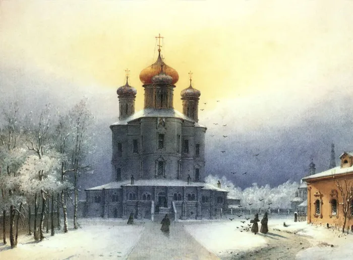 Framed Print : Donskoy Monastery, 1850s Framed Print : Donskoy Monastery, 1850s