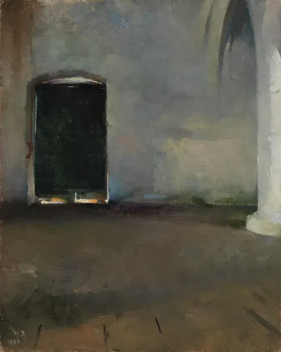 Framed Print : The Door, 1884. Creator: Helene Schjerfbeck Framed Print : The Door, 1884. Creator: Helene Schjerfbeck