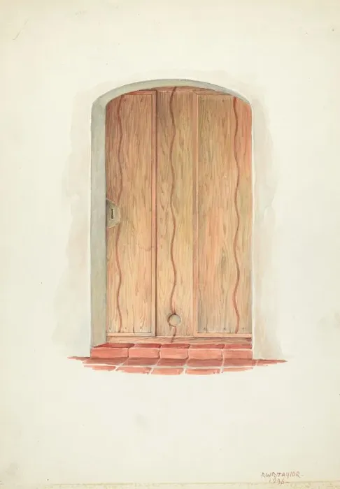 Framed Print : Door, 1936. Creator: Robert W. R. Taylor Framed Print : Door, 1936. Creator: Robert W. R. Taylor