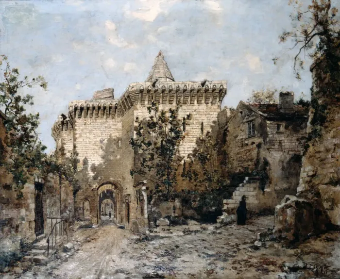 Framed Print : The Door of Cordelieres and the Castle, 1891. Artist: Emmanuel Lansyer Framed Print : The Door of Cordelieres and the Castle, 1891. Artist: Emmanuel Lansyer