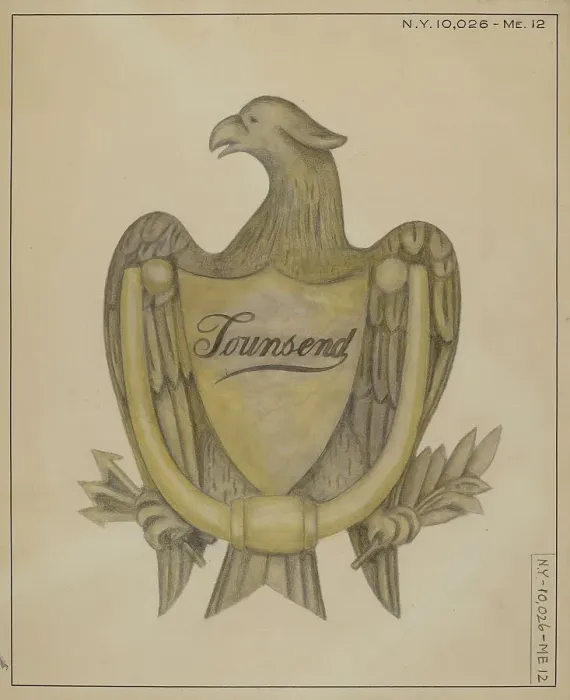 Framed Print : Door Knocker, 1935 / 1942. Creator: E.N. Dunne Framed Print : Door Knocker, 1935 / 1942. Creator: E.N. Dunne