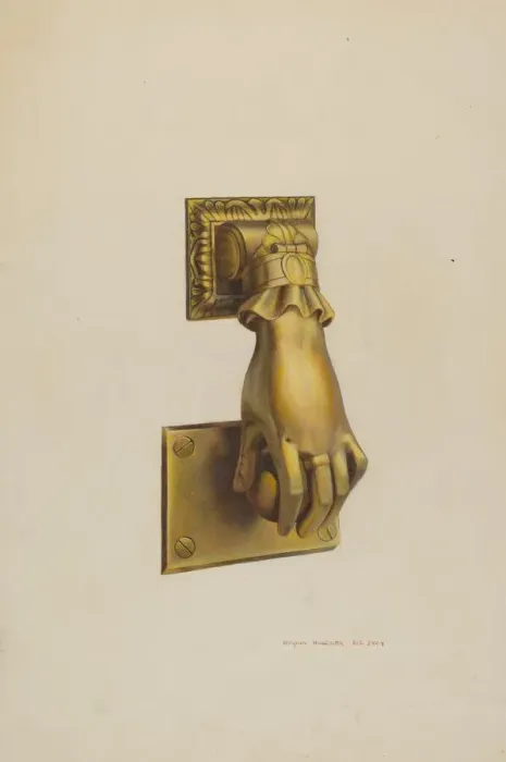 Framed Print : Door Knocker, c. 1938. Creator: Regina Henderer