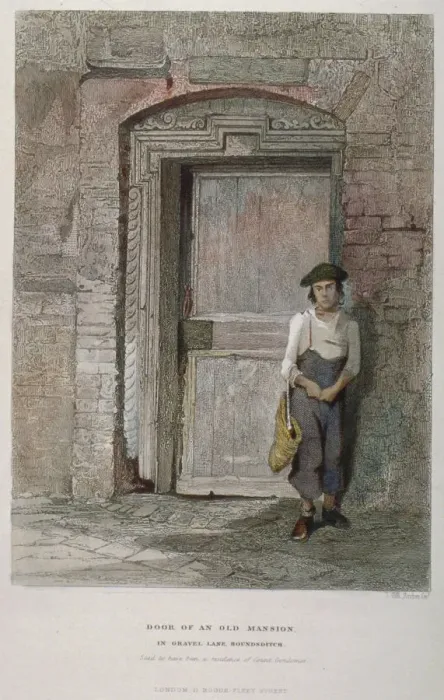 Framed Print : Door of an old mansion in Gravel Lane, City of London, 1851. Artist: John Wykeham Archer Framed Print : Door of an old mansion in Gravel Lane, City of London, 1851. Artist: John Wykeham Archer