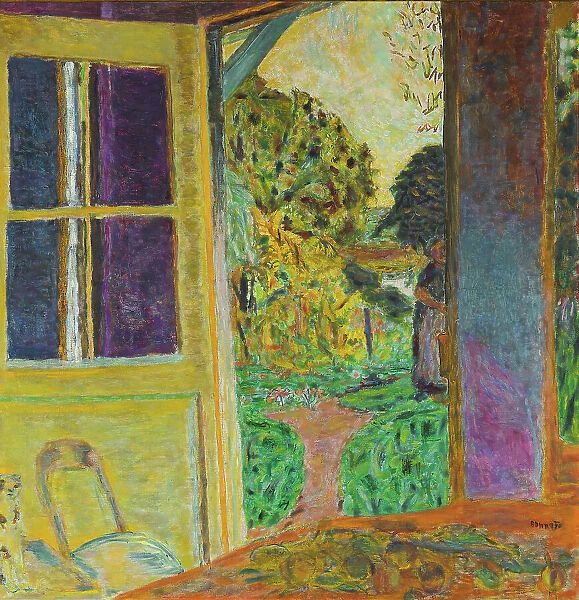 Door Open onto the Garden (La Porte ouverte sur le jardin), c. 1924. Creator: Bonnard, Pierre (1867-1947)