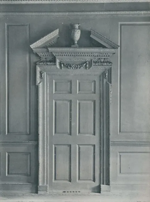 Framed Print : Door of Panelled Room, Early Georgian, 26, Hatton Garden, c1909 Framed Print : Door of Panelled Room, Early Georgian, 26, Hatton Garden, c1909