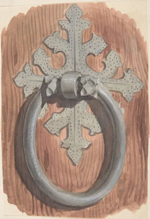 Framed Print : Door-ring, second half 19th century. Creator: Anon Framed Print : Door-ring, second half 19th century. Creator: Anon
