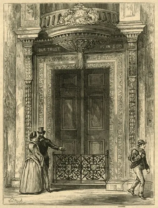 Framed Print : The Door of Saddlers Hall, 1897. Creator: Unknown Framed Print : The Door of Saddlers Hall, 1897. Creator: Unknown