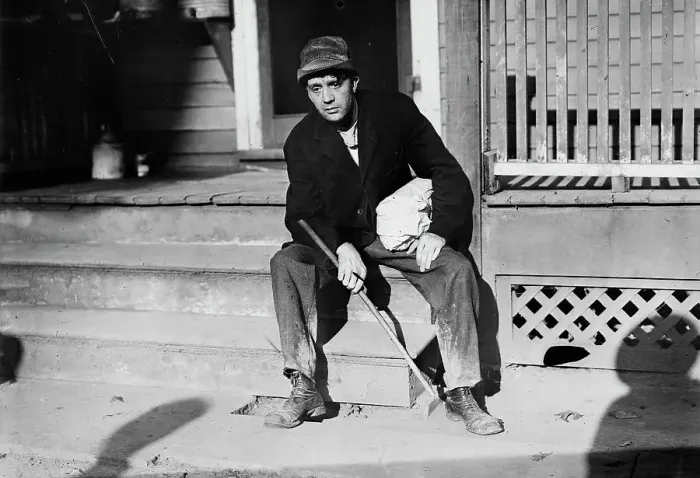 Framed Print : At door of Self-Master Colony, between c1910 and c1915. Creator: Bain News Service Framed Print : At door of Self-Master Colony, between c1910 and c1915. Creator: Bain News Service