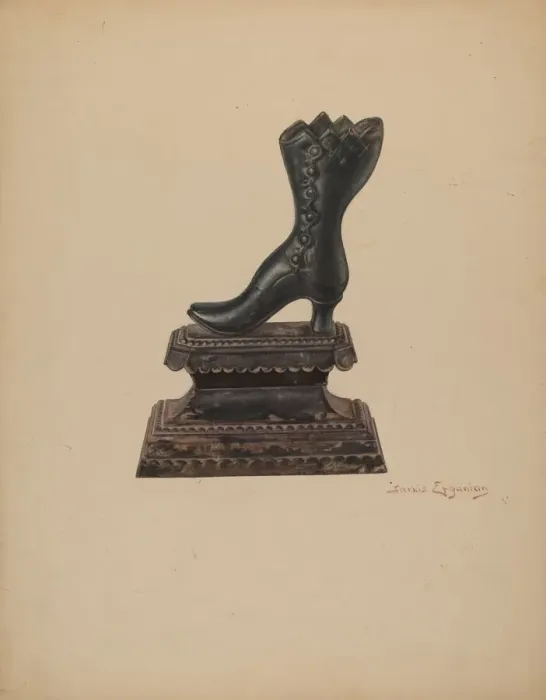 Framed Print : Door Stop, c. 1939. Creator: Sarkis Erganian Framed Print : Door Stop, c. 1939. Creator: Sarkis Erganian