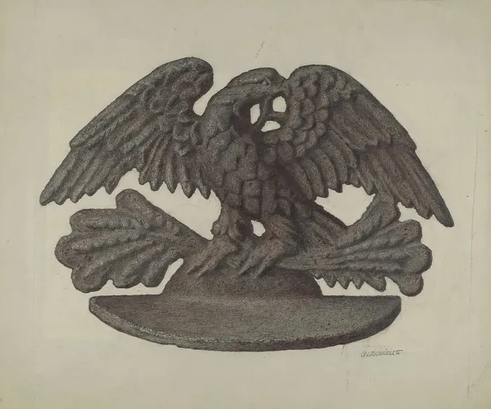 Framed Print : Door Stop: Eagle, c. 1939. Creator: Austin L. Davison Framed Print : Door Stop: Eagle, c. 1939. Creator: Austin L. Davison
