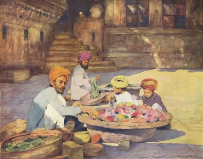 Framed Print : At the Door of the Temple, 1905. Artist: Mortimer Luddington Menpes Framed Print : At the Door of the Temple, 1905. Artist: Mortimer Luddington Menpes