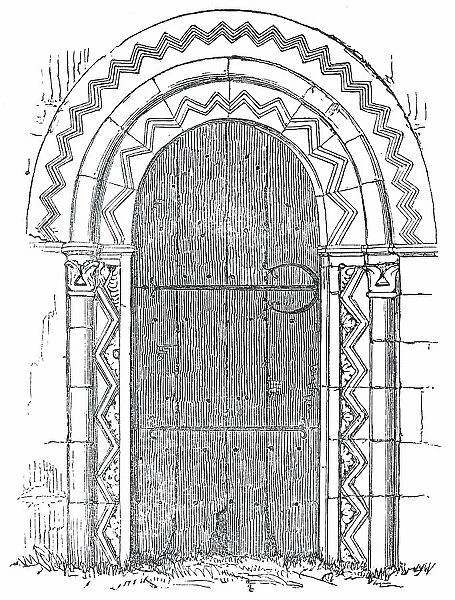 Door of Upton Church, Bucks. 1850. Creator: Unknown