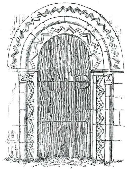 Framed Print : Door of Upton Church, Bucks. 1850. Creator: Unknown Framed Print : Door of Upton Church, Bucks. 1850. Creator: Unknown
