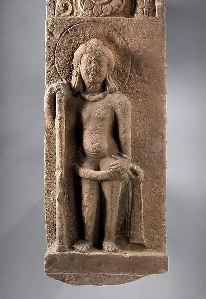 Doorjamb with a Divine Guardian, Late 5th century. Creator: Unknown