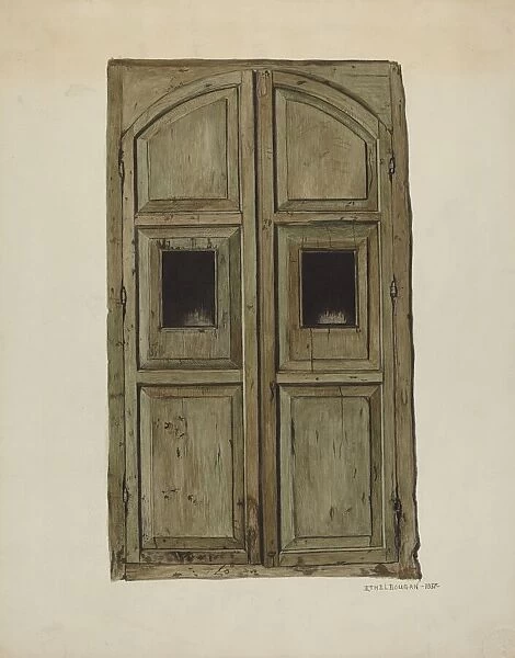 Doors to Confessional, 1937. Creator: Ethel Dougan