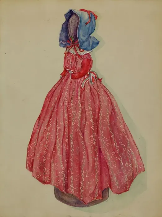 Framed Print : Doorstop Doll, c. 1936. Creator: Rosa Burger Framed Print : Doorstop Doll, c. 1936. Creator: Rosa Burger