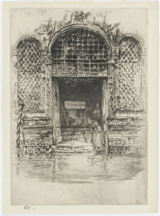 Framed Print : The Doorway, 1879-1880. Creator: James Abbott McNeill Whistler Framed Print : The Doorway, 1879-1880. Creator: James Abbott McNeill Whistler